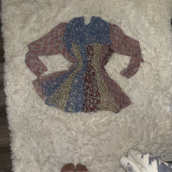 Free People Multicolor Floral Long Sleeve Top - Picture 6 of 6